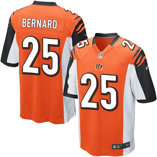 Men's Game Giovani Bernard Nike Jersey Orange Alternate - #25 NFL Cincinnati Bengals